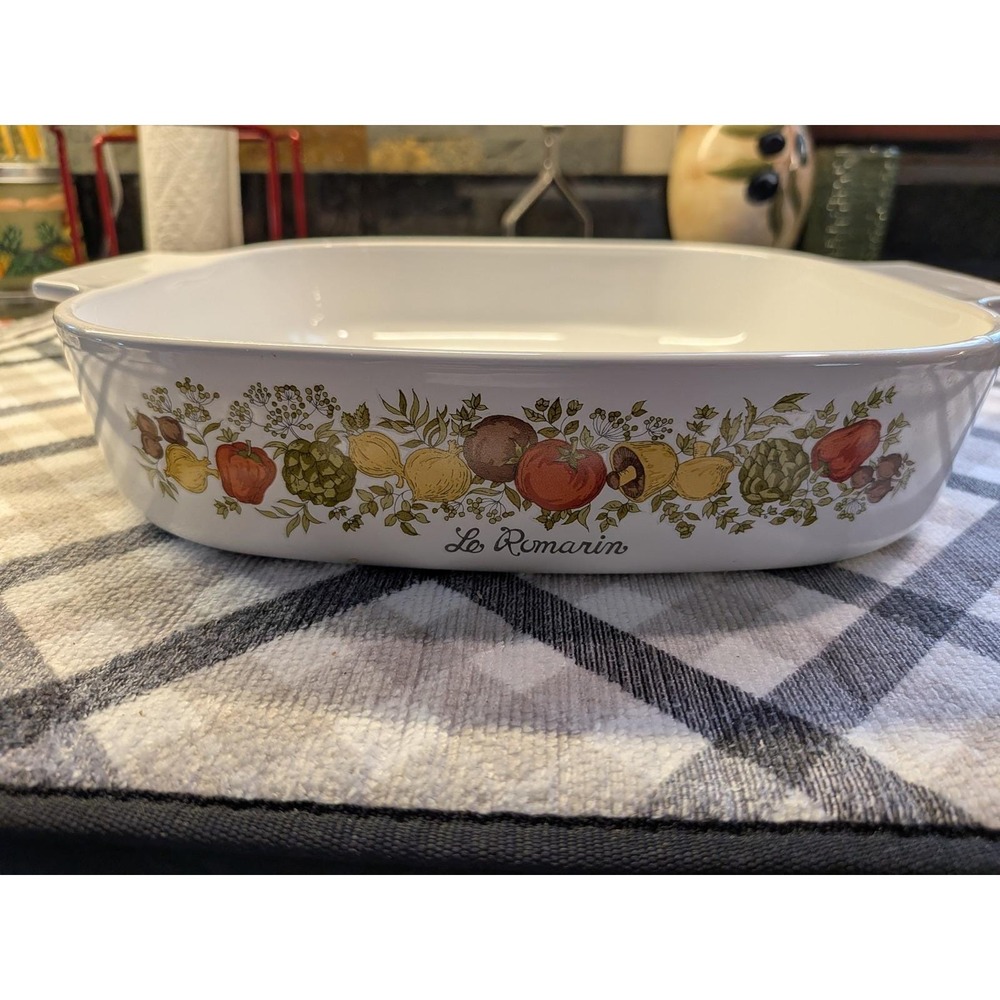 Vintage Corning Ware Spice O' Life A-10-B 10" Square Casserole Dish Le Romarin